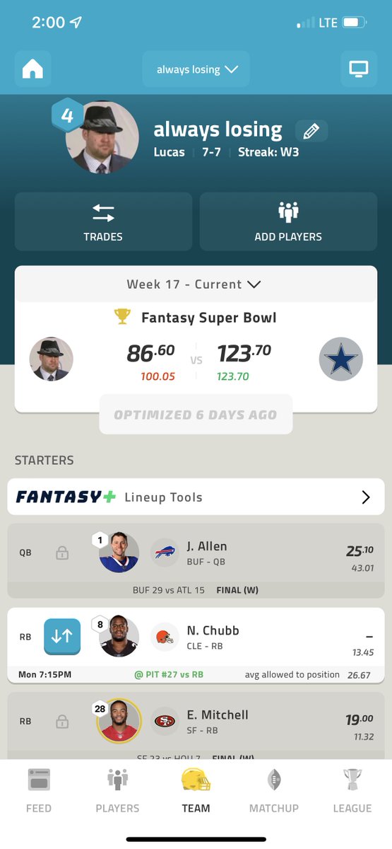ios_beanhead's tweet photo. @MeseeksMobileGO Took the L in the super bowl it looks like but it was a fun run https://t.co/r36oa27pC2