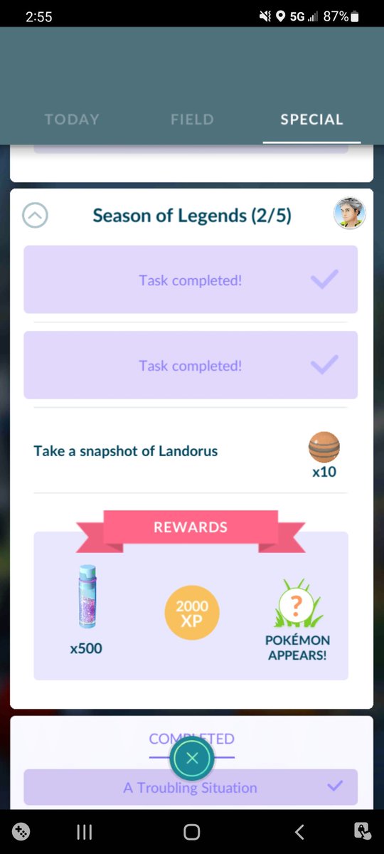 vincentntammy's tweet photo. @PokemonGoApp how am I to do this challenge? Is landorus coming back around anytime soon? Been stuck on it for a while. https://t.co/tcyEeWA9ym