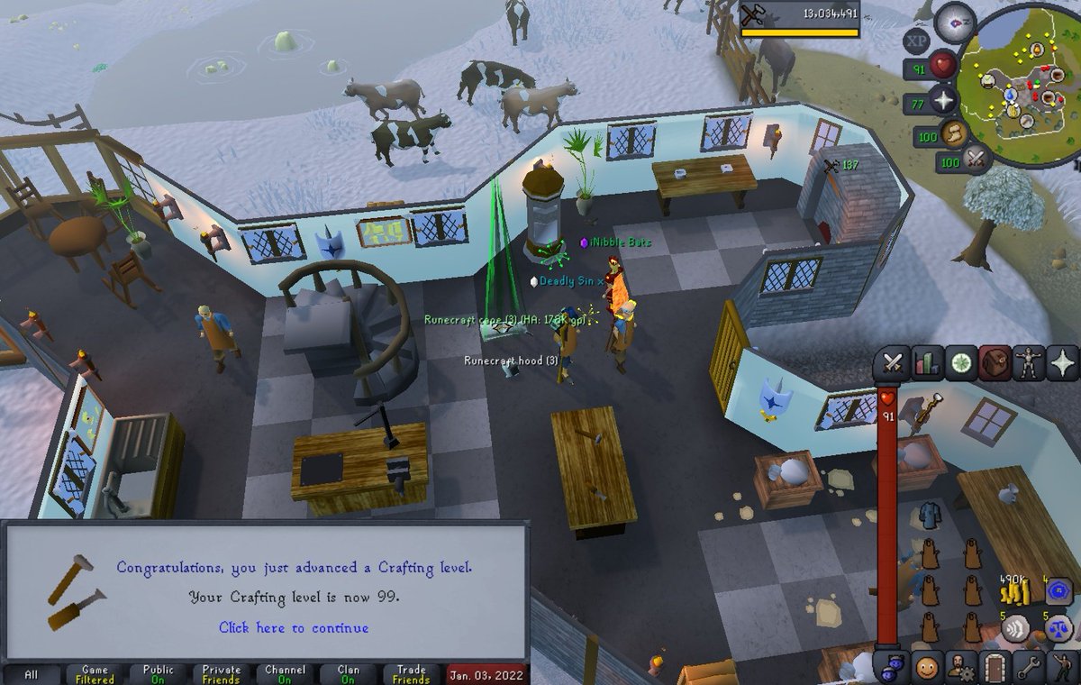 OSRS_DeadlySin's tweet photo. 99 crafting done, now onto the GIM 🥳 ⚒️ #osrs #99crafting #runescape https://t.co/znPGFKFV6T
