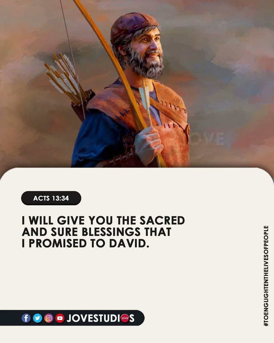 JoveStudios's tweet photo. : I Will Give You the Sacred and Sure Blessings of David. Acts 13:34 | @JoveStudios !! https://t.co/dRSaazscsP