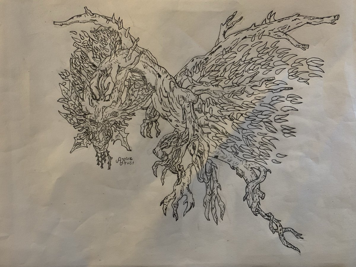 AutisticArtist4's tweet photo. Forest dragon!!

#dragon #tree #treedragon #art #dragonart #sketch #pencil #pen #leaf #forestdragon #artist #autisticartist https://t.co/BcOTMNi3qW