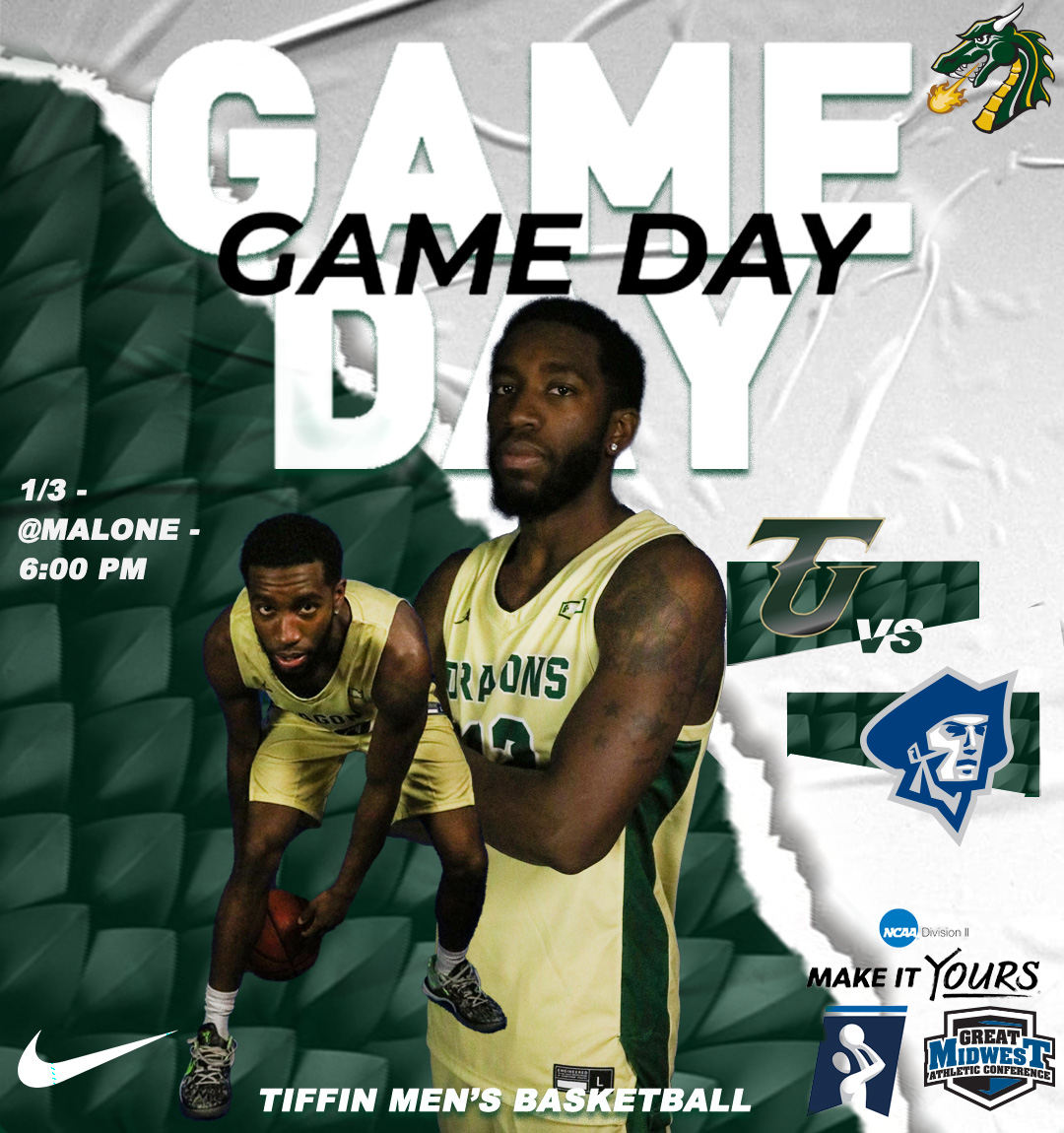 🚨GAME DAY🚨

Dragons Return to Conference Play after Holiday Break!! 🏀🐉🐲 #gogons #dragonnation #basketball #win <a href="/TiffinUHoops/">TiffinU Men's Hoops</a>

🎥&amp;📈: portal.stretchinternet.com/malone/