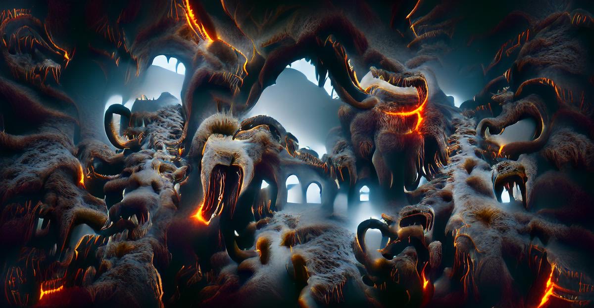 MarlRevolts's tweet photo. "Cavern of liminal planes of Hell" - made with @NightCafeStudio 

https://t.co/LpTvG0NYTb

#aiart #nightcafe #digitalart https://t.co/UtPnV1bz5e