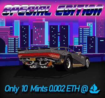 RetroCartsV8's tweet photo. A new Special Edition new years drop comin with a Special offer. Only 10 Quadra Vee Tech available for Just 0.002 @opensea. Go and get ur own very cheap rare RetroCarts. Ty guys for 2021 and lets start this year with a banger.

#opensea #openseanft #nfts #nft #nftmarket #nftshill https://t.co/6IvsoZTfEe