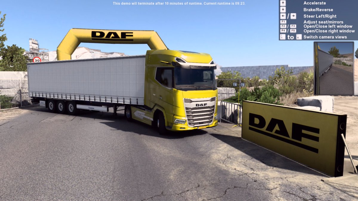 chaotic_ctrl's tweet photo. A very nice little demo from @SCSsoftware showcasing @DAFTrucksNV new 2021 range using @NVIDIAGeForce NOW, @NVIDIAGFN.
The DAF XG+ with the mirror cameras are amazing, and the new DAF XF with a steering tag axle makes it very maneuverable.
#RideDAF #EuroTruckSimulator2 #ETS2 https://t.co/v8qP8zZJ7V
