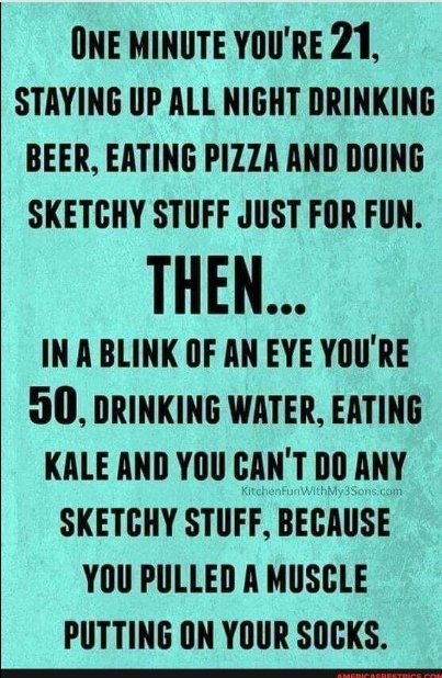 FromHose's tweet photo. Our friend OB was always in #sketchy places when he was younger, listen for yourself. https://t.co/3O4ZWrRSEu
#kale #pizza #beer #upallnight #pulledmuscle #oldage #thisisfifty https://t.co/C4JXNjonVE
