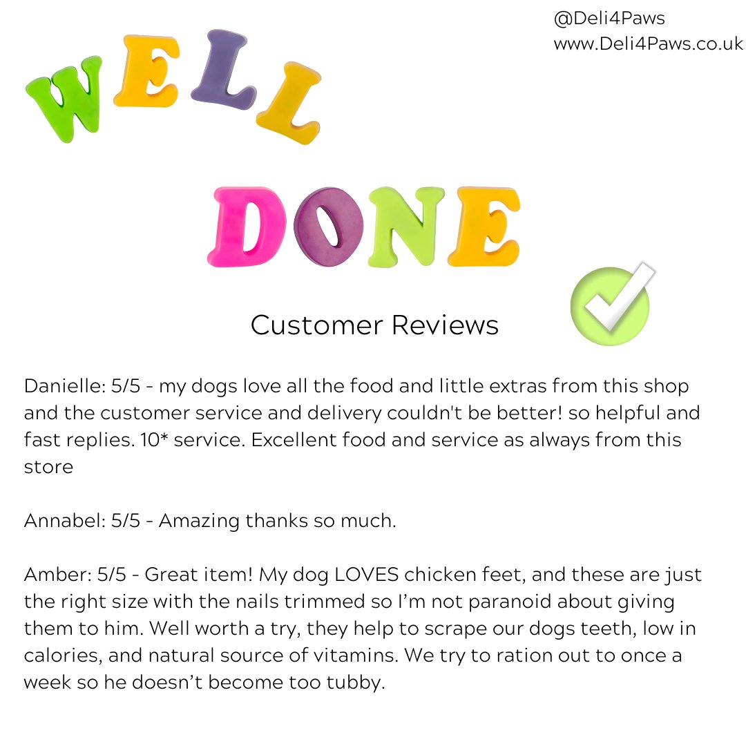Our resolution is to shout out when we get reviews from our customers. We have realised that you must stop and enjoy the successes along the way otherwise its just work, work, work!

Keep on enjoying our products &amp; service.

Visit Deli4Paws.co.uk 
#Deli4Paws #Smallbizuk