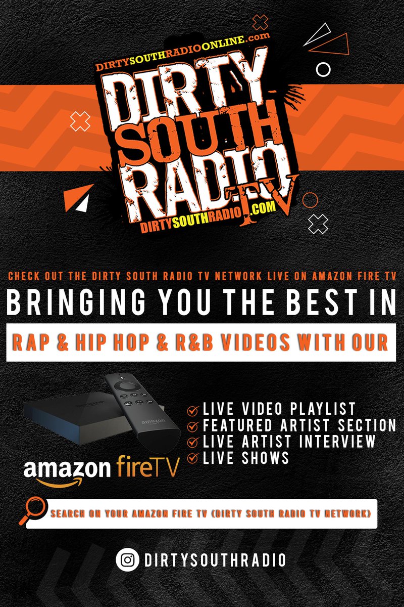 Dirty South Radio TV Network LIVE On AMAZON FIRE TV
Now  ( Search - Dirty South Radio TV Network  ) 
On Your AMAZON FIRE TV BOX https://t.co/O6lcDMjAqb