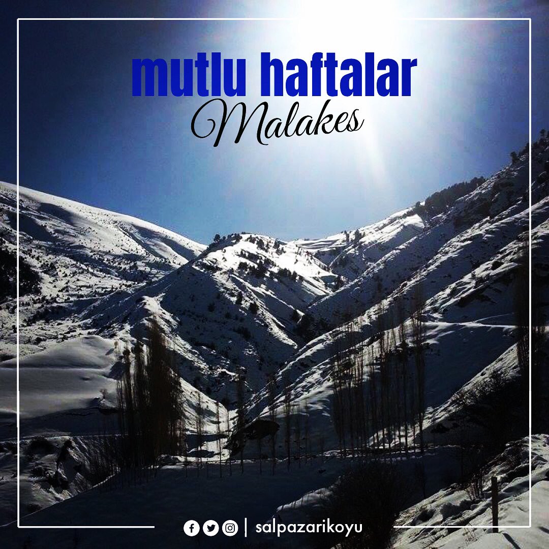 salpazarikoyu's tweet photo. Mutlu haftalar #Malakes
#Şalpazarı #Olur #Erzurum https://t.co/fvkq62TAuS