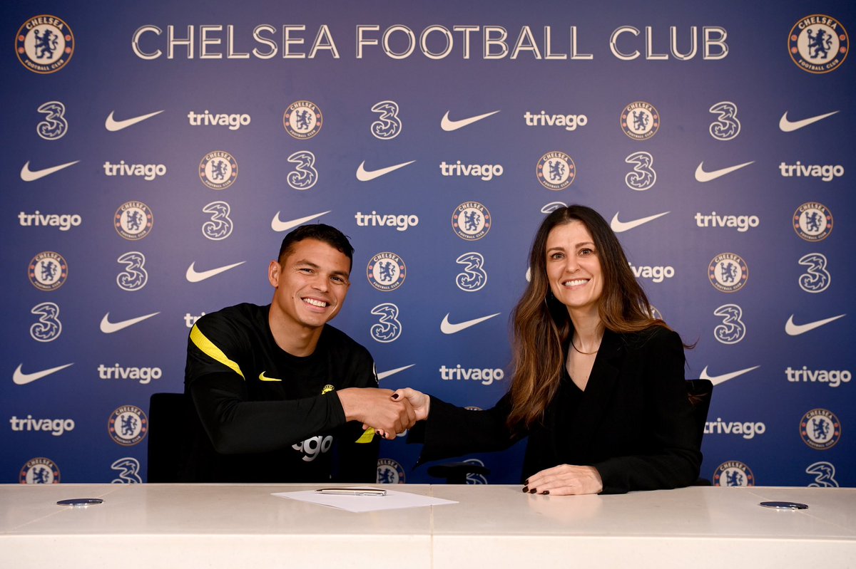 tsilva3's tweet image. Another year together! 🤝 @ChelseaFC  #ThiagoSilva #ChelseaFC