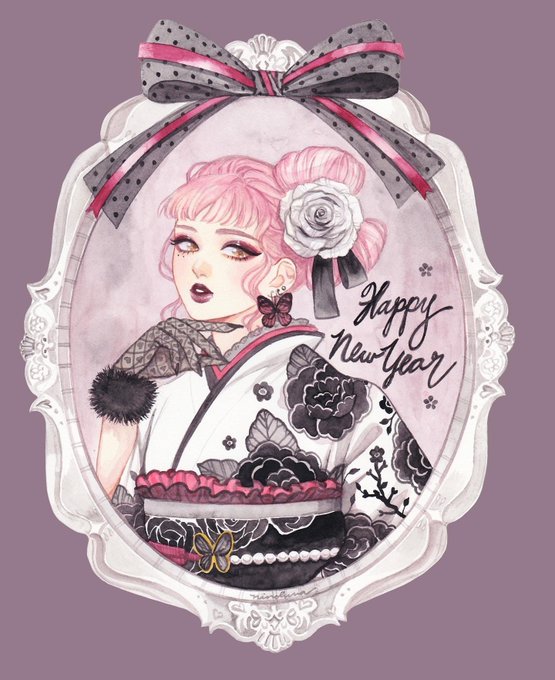新年イラストのtwitterイラスト作品