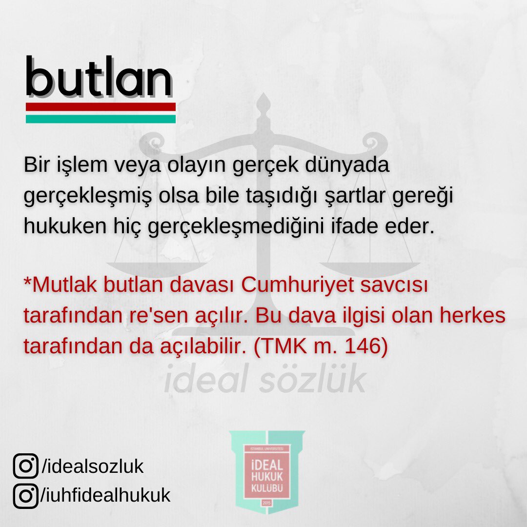 Butlan. 

#idealhukuk #idealsozluk #hukuksozlugu 

<a href="/iuhfidealhukuk/">İÜHF İdeal Hukuk Kulübü</a>
