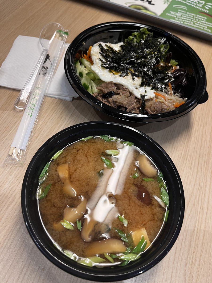 I took too much food for myself, miso soup was too much 😭 https://t.co/z8yNbwDGd5