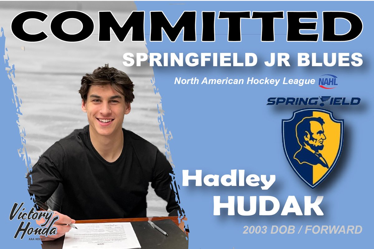 RealVHHockey's tweet photo. First commit of 2022!

Congratulations to Hadley Hudak on his recent commitment to play Junior hockey with the @Jr_Blues of the @NAHLHockey ! Hadley is having a fantastic 2nd season of U-18 hockey and is also one of the Assistant Captains. Way to go Hads! https://t.co/HdQHT0DxlI