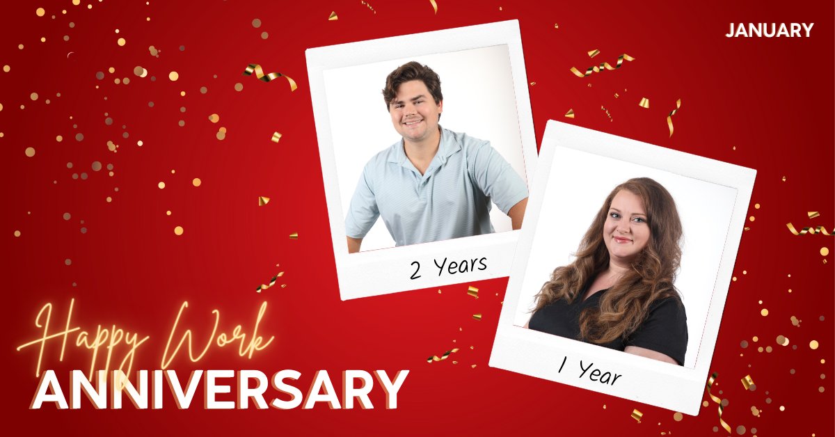 trancoglobal's tweet photo. January marks the date of two of our employees' work anniversaries! 

Allison Quinn and Riley Cooper, each of you have set an example for all of us with your work ethic and dedication to Tranco Global. Your efforts are appreciated. 

Happy Anniversary Month! https://t.co/PCs2420Wfw