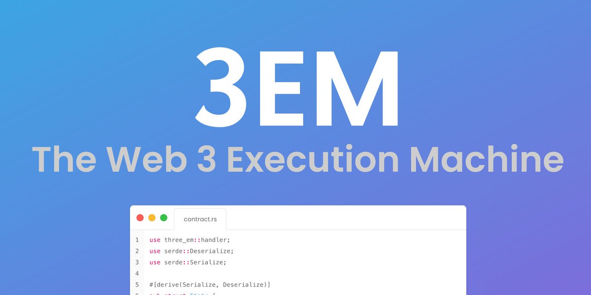1/ Introducing 3em, a secure, supercharged, multi-language execution environment for SmartWeave contracts: 3em.dev

A 🧵 on this new technology… 👇