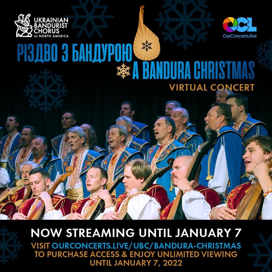 OurConcertsLive's tweet photo. Have you watched Ukrainian Bandurist Chorus' "A Bandura Christmas" yet? This festive concert is streaming on Video on Demand through January 7 at 11:59pm ET, so now is your chance! 

Visit https://t.co/06Nd1jwQ9R to purchase tickets and watch! https://t.co/17jEGgeGil