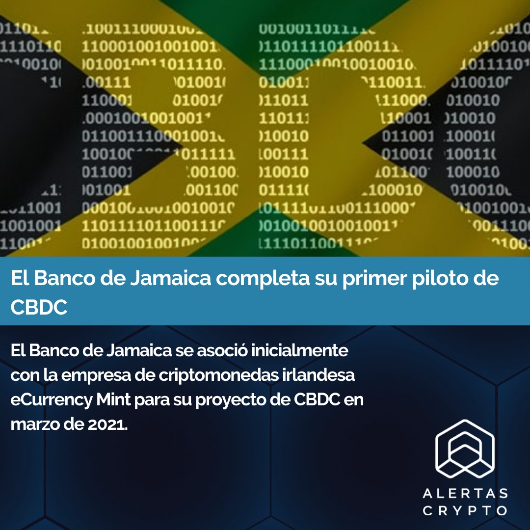 AlertasCrypto's tweet photo. El Banco de Jamaica completa su primer piloto de CBDC

#noticia #criptomonedas #criptonoticias #bitcoin #alertascrypto #altcoins 

https://t.co/MeWe4FaiMo https://t.co/7Ewy9yyALP