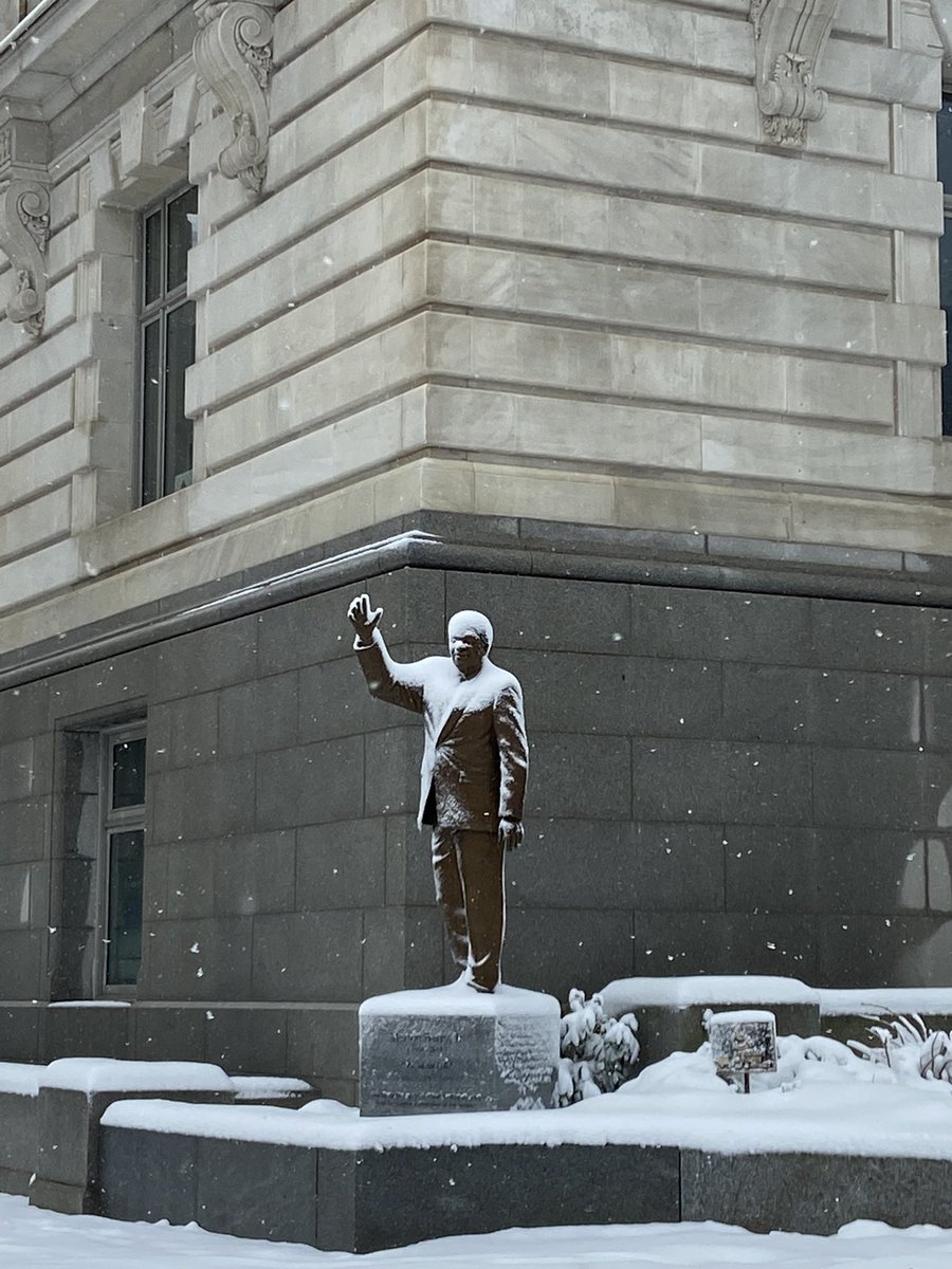Mayor Marion Barry on a snow day