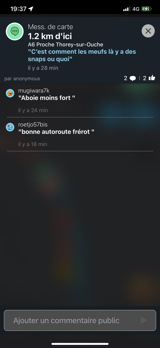 lilitotieli's tweet photo. Svp continuez de me faire rire sur Waze, les trajets paraissent beaucoup plus court https://t.co/1c7DXfoaGg