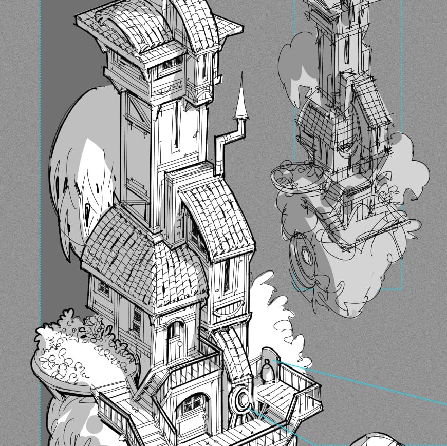 VeronicaBonaci1's tweet photo. flying fantasy tower. exterior and interior design ✨ #conceptart #design #art https://t.co/8JurWbkLLK
