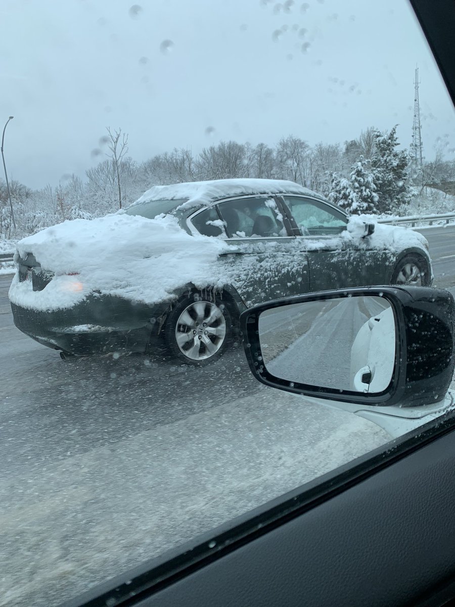 QuonSellsAcuras's tweet photo. You shouldn’t be driving with your car looking like this! It’s too dangerous!! 

#car #snow #dmv #monday #storm #route100 #dangerous #maryland #becareful https://t.co/UVUy4jecAs