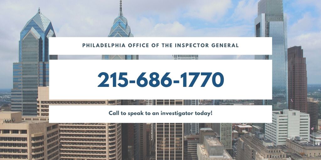 PhillyOIG's tweet photo. Make ending government fraud, corruption and misconduct your New Year's resolution. Call the Office of the Inspector General to submit a tip for us to investigate at our fraud hotline:

☎️215-686-1770 
💻report online here ➡️ https://t.co/Aq9Z3DDZke #PHLIntegrity https://t.co/Vacv0ssYHZ