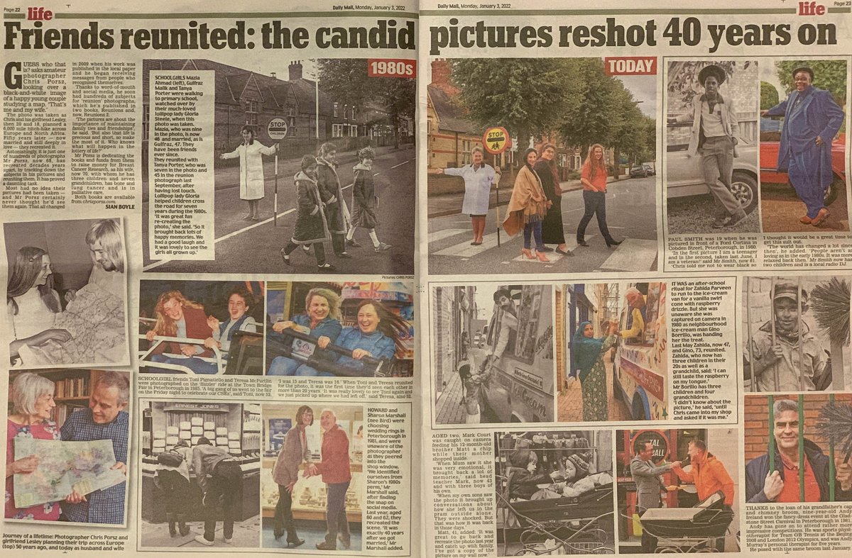 Daily Mail feature today. Get your copy of these unique books Reunions and Reunions 2 before they are all snapped up. Proving very popular around the UK and abroad. From chrisporsz.com