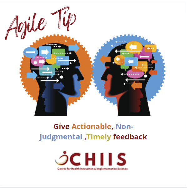 TheCHIIS's tweet image. The first Agile Tip of 2022!
&quot;Give actionable, non-judgemental, timely feedback within your organization&quot;

#agile #agilemindset #agiletip