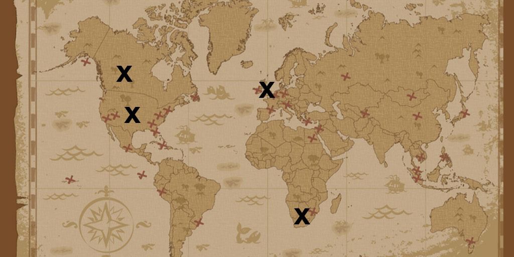 AstroDreamerz's tweet photo. January 3, 2022. 
3 collections of #NFTs, 3 personalities. Who will be able to find the identity of our 3 heroes? Here is the 1st clue!
A map,  different places, 3 mysterious characters ! It's up to you to play!
To #win: 3 NFTs!
Comment, Follow, RT, Tag friends 
#nftcollector https://t.co/x63zCYoDrl