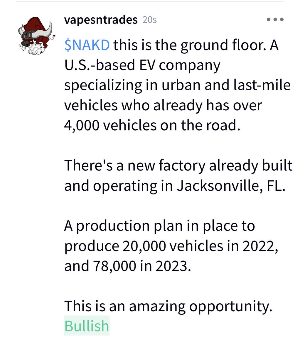 Rosewiley83's tweet photo. $NAKD #NAKD #CENNTRO https://t.co/n1CpDnBGrp