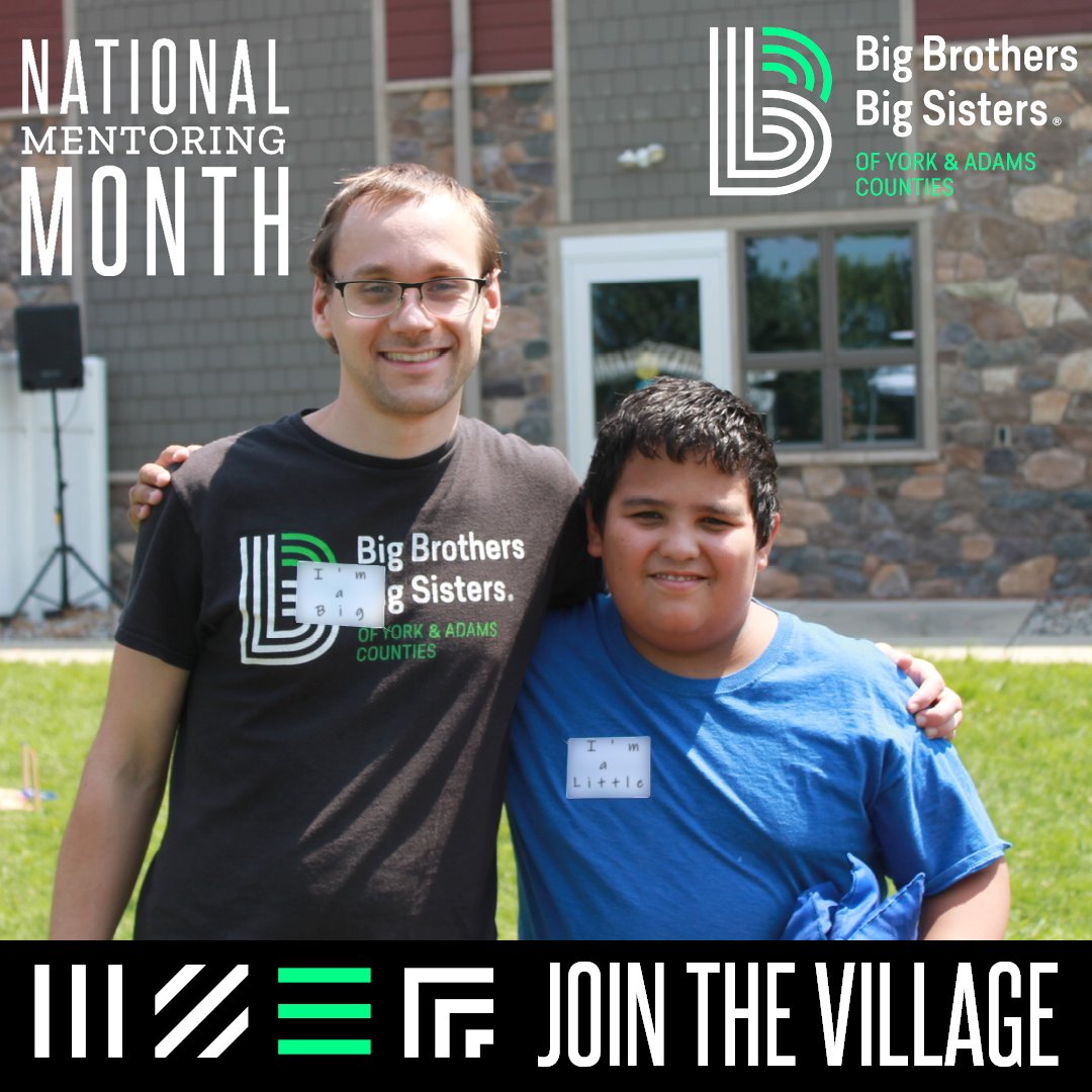 This year, make a resolution to give back in our community! This #NationalMentoringMonth, sign up to become a Big, and mentor a young person in your community. Get started today, visit: bbbsyorkadams.org/faqs-for-bigs 
#JoinTheVillage #BBBSYorkAdams