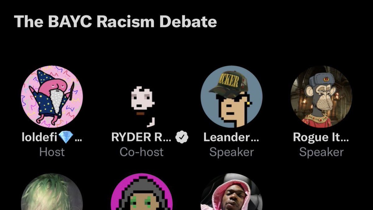 AutismCapital's tweet photo. This is the stupidest room we’ve ever been in. Below 0 IQ. Apparently BAYC is a racist CIA project to funnel money to the alt right because “monkeys”. And they’re serious too. 

Lonely sad souls screaming into the void over each other who have time to do nothing on a Monday. https://t.co/dsvamjEBMq