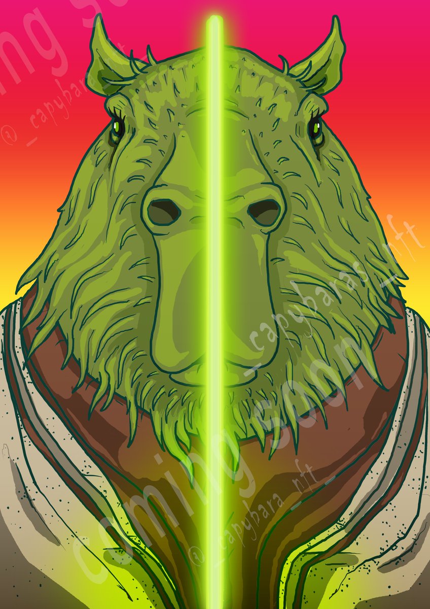 CapybarasGang's tweet photo. Yoda-Capy. 44/111 NFT collectable. Available now:
https://t.co/lS18sBE6nC
Use the force!. X
#NFTs #StarWars #yodanft #Cryptoart #ETH https://t.co/SQqKPHs96D