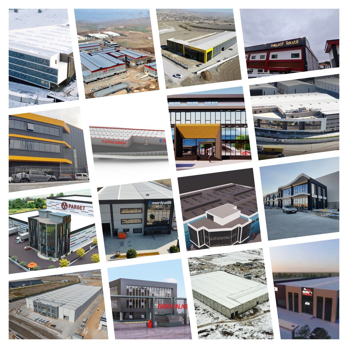 SanayiSavunmaTR's tweet photo. 2021'in son günlerinde üretime başlayan fabrikalardan birkaçı...

🔔Siirt Çinko İzabe Tesisi - Işık Plastik
🔔Madenler Makina -🔔İnovatif Tekstil
🔔Yılmaz Makina -🔔Sarıgöl Konveyör
🔔Sima Alüminyum -🔔Mert Çelik
🔔Parget Makina -🔔Burç Alüminyum
🔔Şentaş Mermer -🔔Kablomar https://t.co/jnyDvYhKJe