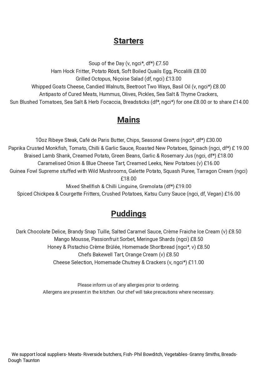 TheHankridge's tweet photo. Our NEW Menu launching Wednesday

To make a reservation call us on 01823 257788. Or email thebanktaunton@gmail.com

We look forward to seeing you all soon 😃 https://t.co/Y4lBiD63Tu