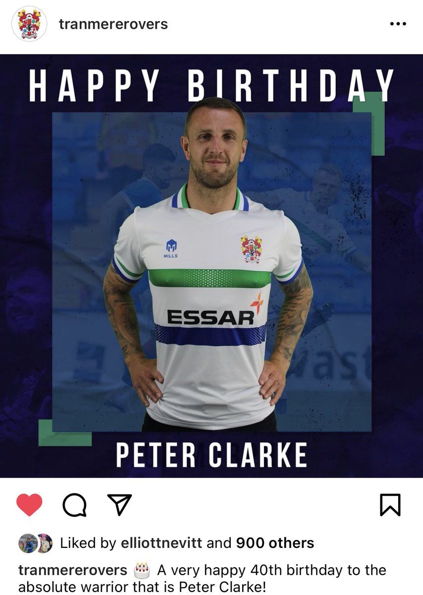 Any young footballers out there wanting a career in the game and wanting to know how and why you do the right things, this fella is the reason why! Playing at 40!!  
Happy Birthday Clarky pal 👍🏼