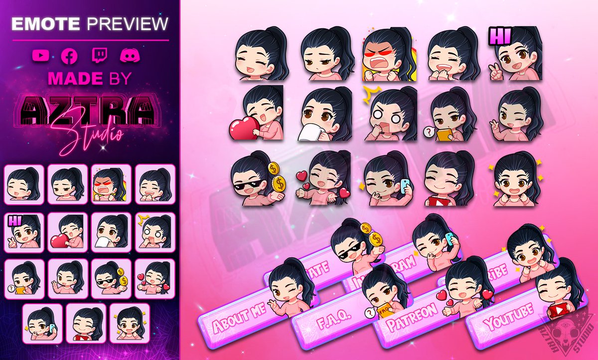 On another note, here's one of my latest commissions (: starting the year with cuteness :3
.
#emotes #emote #twitchemotes #twitch #twitchstreamer #commissionopen #art #artist #twitchemote #twitchart #gamer #cuteemotes #chibi #chibiart #chibiemotes #digitalart #commissions