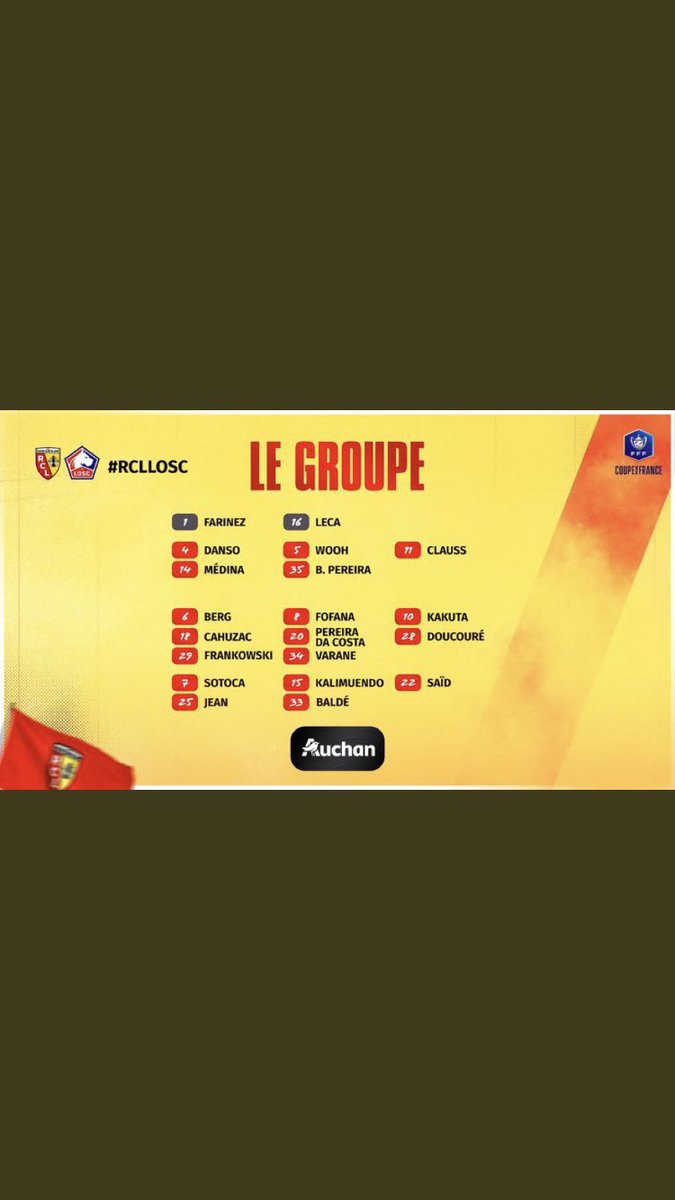 du_lensois's tweet photo. Le groupe pour le match de demain https://t.co/NgiLO81rEv