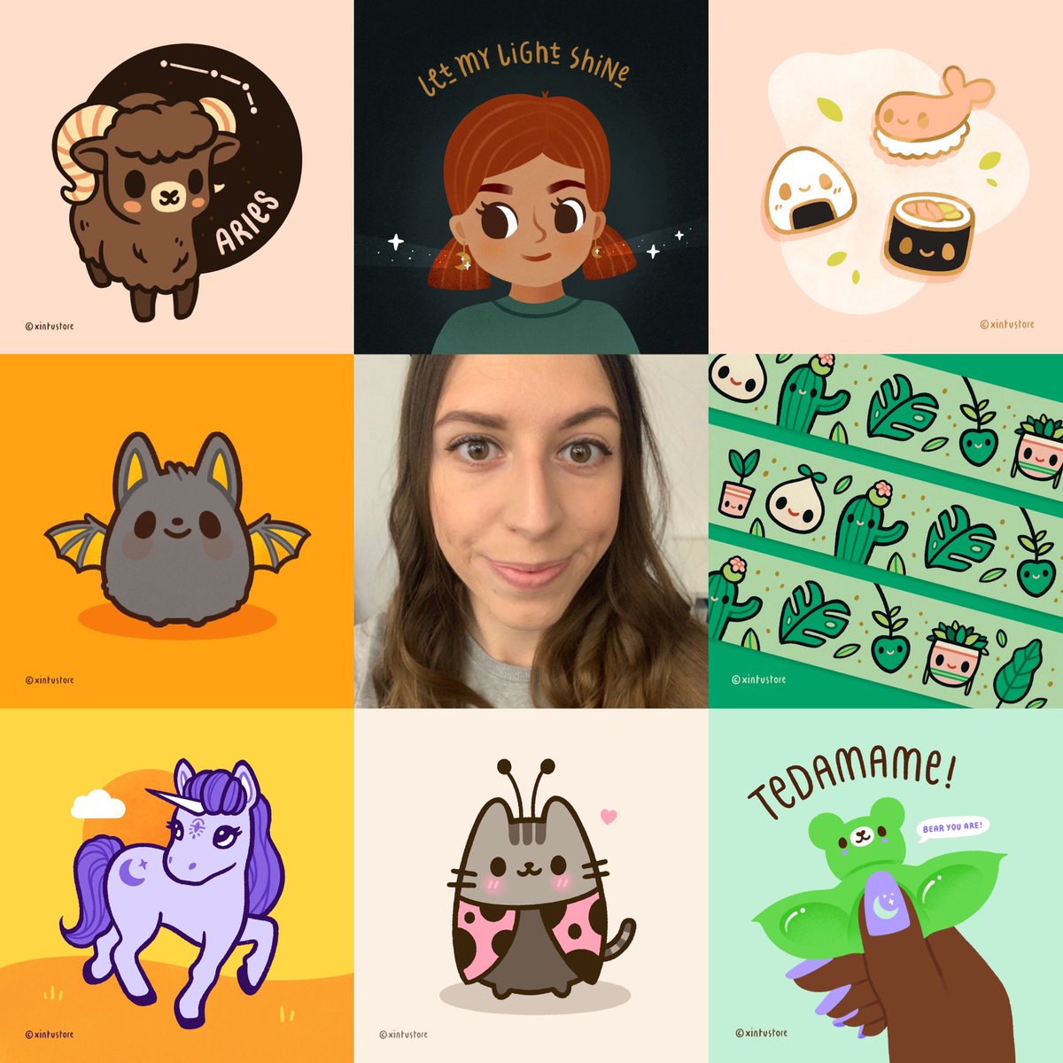 XintuStore's tweet photo. I know we’re only a few days into 2022 but hopefully it’s been positive so far 💕 I’ve collated some of my favourite illustrations from last year, with a mugshot of me you didn’t need to see, but it is purely for the purpose of #artvsartist #artvsartist2021 https://t.co/mpYfa1kSW0