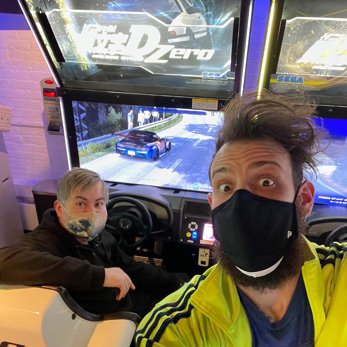 AmetDj's tweet photo. Arcade date with @7Ten at @chief_coffee! Some Initial D Zero action was the perfect occasion for seeing each other after 2 whole years!

#InitialD #頭文字D #InitialDAC https://t.co/HUcqw87xd2