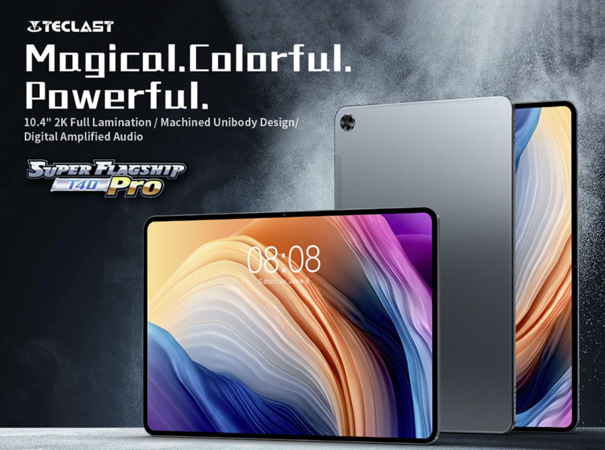 AndroidSmartTV's tweet photo. 🔥#TeclastT40Pro 10.4″ #flagshiptablet w/ #T618 SoC starting from $230 on Jan. 4th via @TeclastOfficial #Aliexpress store, details👉https://t.co/8d20QnVqA3 https://t.co/oZrFZcrDSh