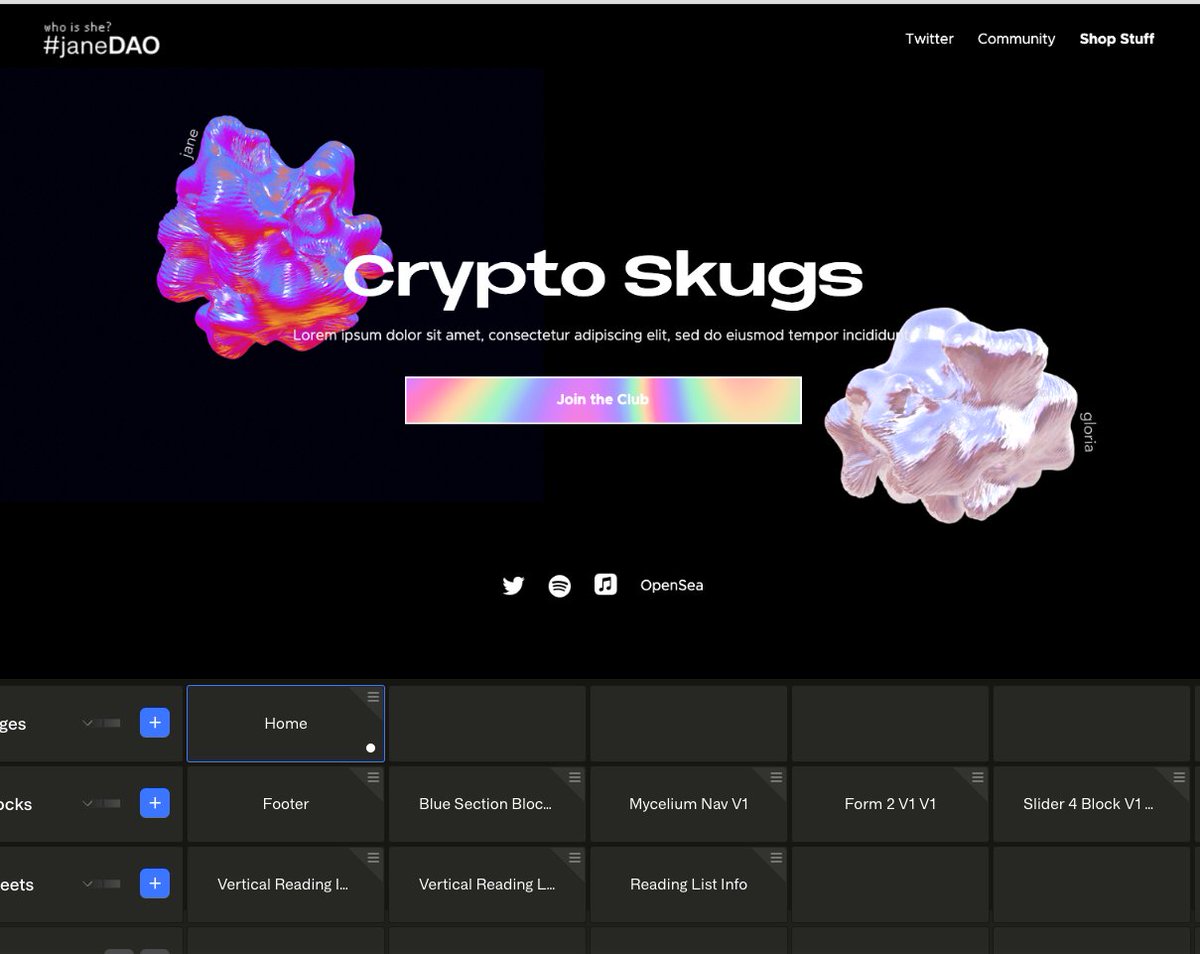 cryptoskugs's tweet photo. We are currently building out our site on @the__com!

This took <20 minutes to build by just duplicating the https://t.co/DwY6q5kpU4 site and using blocks.

Easy, peezy, lemon squeezy 🍋

#remixtheweb https://t.co/kwlHHkKAYA