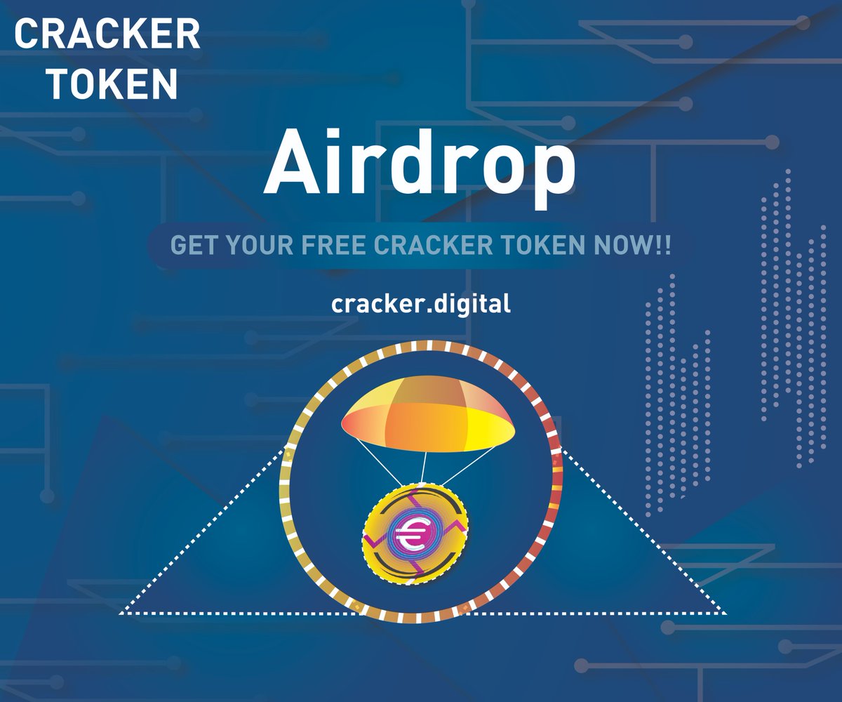 Cracker Token
.
Website: cracker.digital
.
.
Get your free cracker token now.
Airdrop bot: t.me/Cracker_airdro…
.
.
.
.
#airdrop #airdrop2022 #crackertoken #crytocurrency #cryptocurrencytrading #binance #Trader #facebookpost #cryptocoin