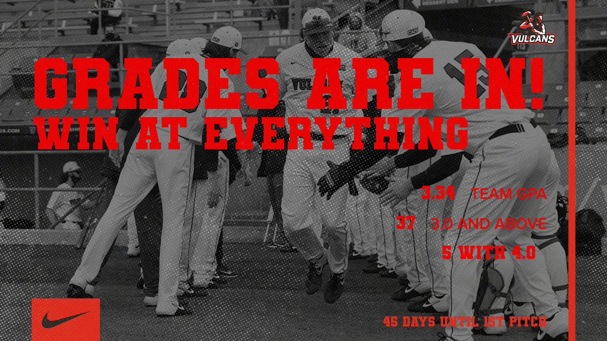 Our guys got it done on and off the field in the fall! #Vulcans # Baseball