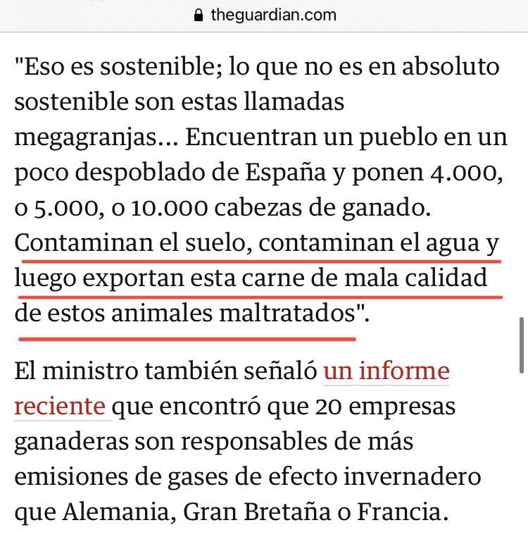 ismaelquesada's tweet photo. ¿Te imaginas que un ministro de Consumo diga en un periódico como The Guardian, que la carne que exporta su país es de mala calidad?
Pues no te lo imagines, Alberto Garzón lo ha dicho.

El daño que acaba de hacer a la ganadería es incalculable.

Debería dimitir inmediatamente. https://t.co/4O4JfiAmCw