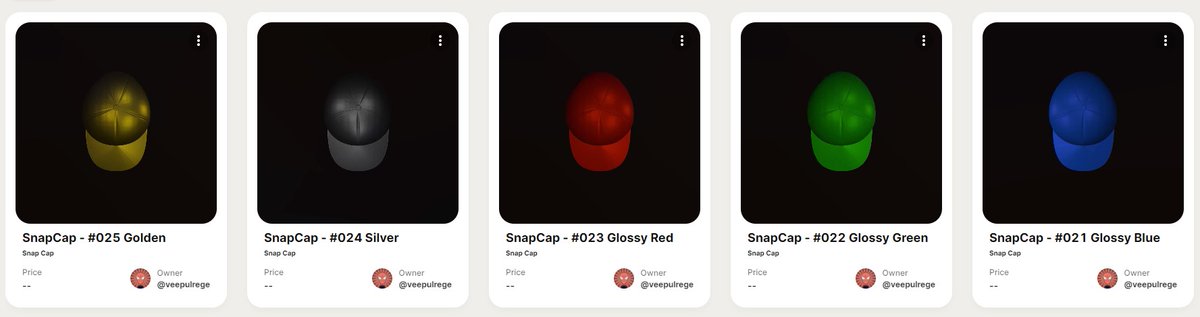 0xVeepul's tweet photo. The 5 Special Edition SnapCaps are waiting to get into your wallets. Go grab some Snapback Caps from the collections of 'SnapCap', available only on @WazirXNFT
The Giveaway has started.
#NFT #WazirXNFT #SnapCap #SnapbackCaps #NFTcommunity #Giveaways
π https://t.co/2JJQaYyKsT https://t.co/XUCf5HoXmQ