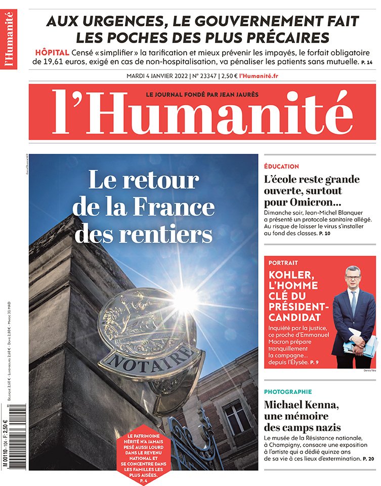 humanite_fr's tweet photo. L' humanité du mardi 4 janvier 2022 chez les marchands de journaux et dès ce soir 22h00 sur ordinateur https://t.co/s4nZf9skga tablettes et smartphones avec nos applis IOS https://t.co/Nwm028Ng9C et Android https://t.co/AzRCWAjIRD #besoindHumanite https://t.co/cZOcLwjuf5