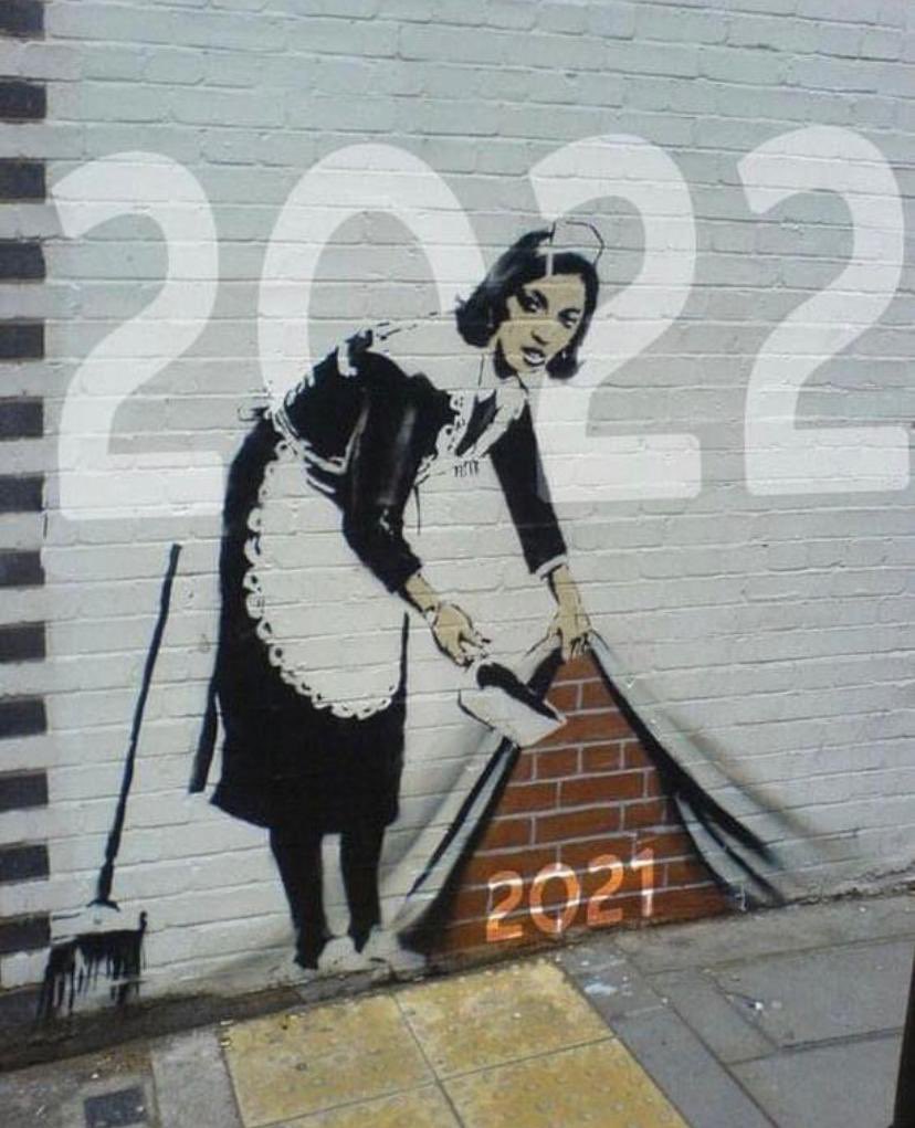 homeinangus's tweet photo. I love this Banksy … anyone care to Scottishify it? https://t.co/ZbETHiDvPb