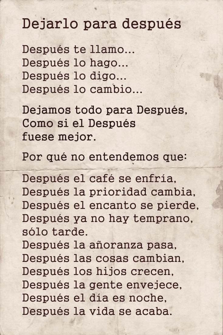 CarloSeisdedos's tweet photo. Estamos ya en 2022..así que dejemos que dejar las cosas para después y vivamos el ahora. https://t.co/Dhv8OtPrZ5